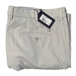 Peter Millar Crown Crafted Golf Shorts Beige Diamond Dobby Mens Size 40